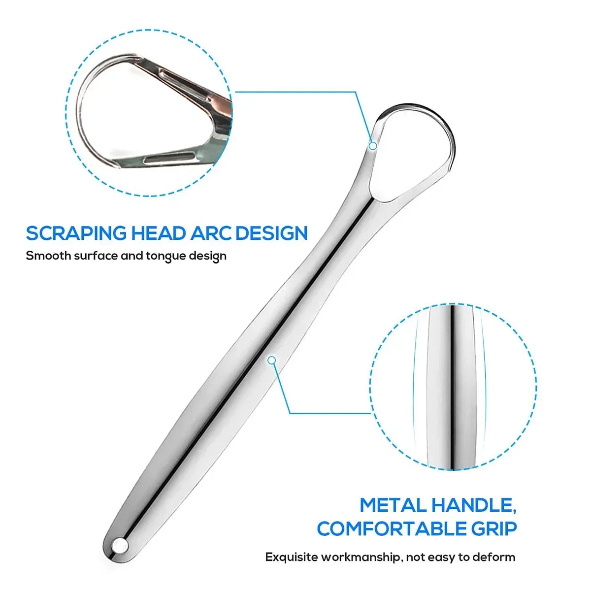 ORAVYN Tongue Scraper — Stainless Steel Tongue Cleaner for Fresh Breath